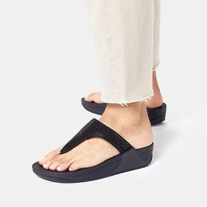 Fitflop Lulu Crystal Black Sandals Size 10🌴